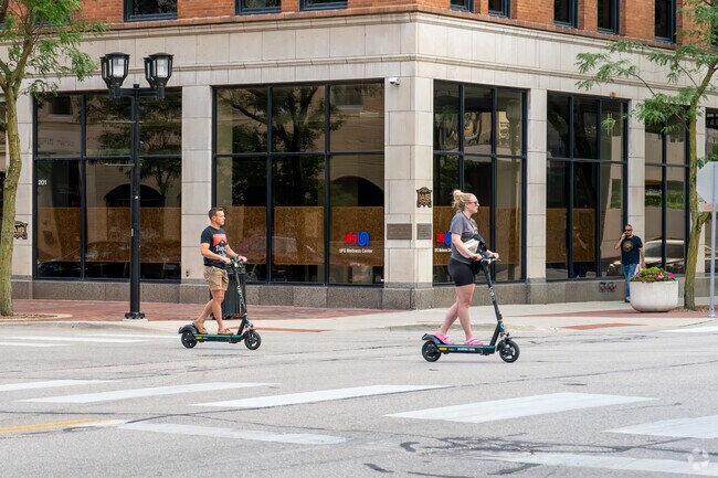 Locals of Vernon Heights enjoying the weekend by crusing around on some e-scooters.
