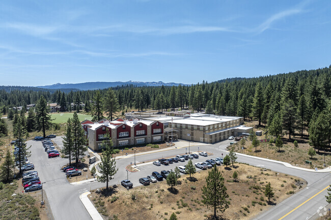 An aerial view of Alder Creek Middle School.