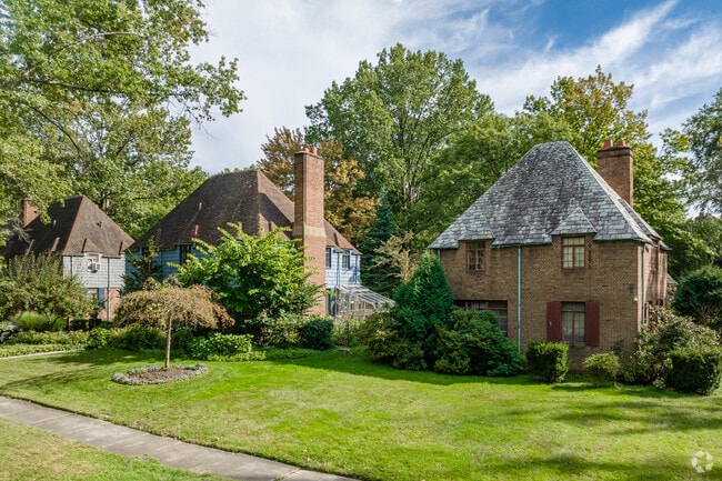 French eclectic styled homes are found in the East Cleveland neighborhood.