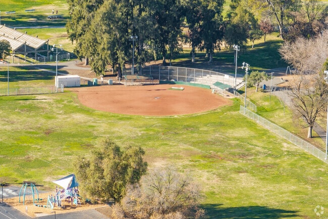 Students can play baseball, softball, or kickball on the field at North Davis Elementary School.