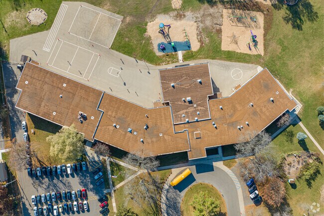A top down view of Henderson Elementary School.