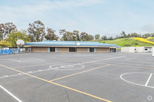 George White Elementary School has plenty of open space for children to play on.