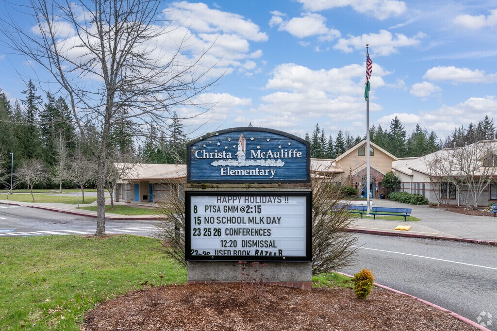 Christa Mcauliffe Elementary School signage.