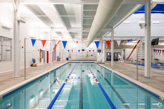 The 25 meter pool at NOVA of Virginia Aquatics in Regency Square hosts swim lessons.