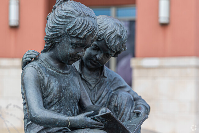 Sculptures like this can be found in downtown Mercer Island.