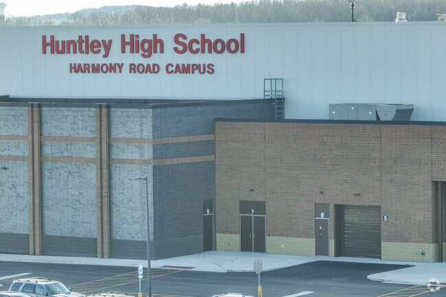 Huntley High School is the Harmony Road Campus.