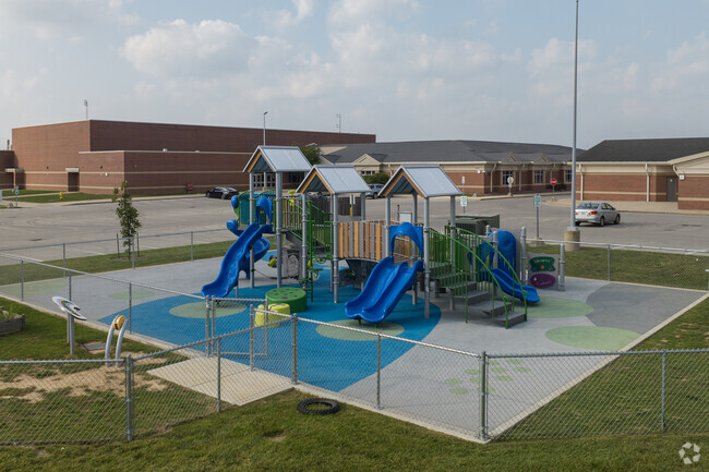 The playground to Winding Ridge Elementary School on E 46th St.