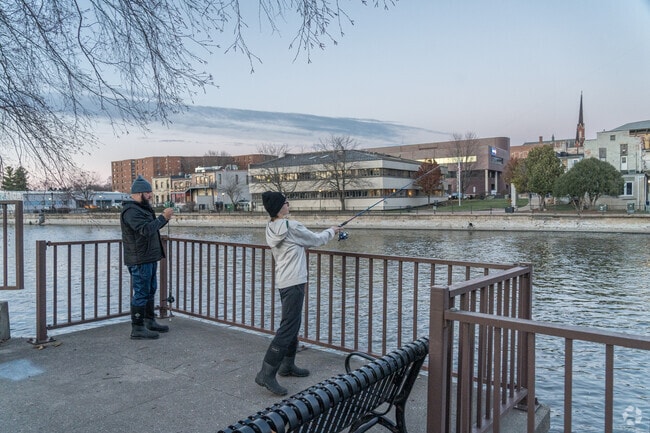 In Old Fourth Ward, the Rock River offers a peaceful fishing experience amidst natural beauty.