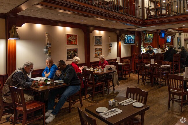 G&M Restaurant is a casual eatery known for its generously sized and delicious crab cakes.