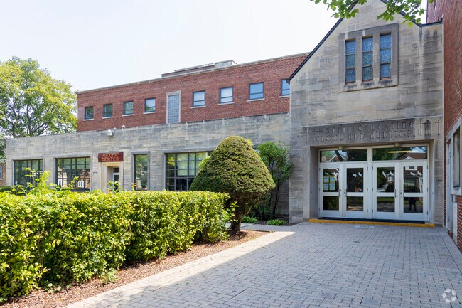 St Celestine School building in Elmwood Park.