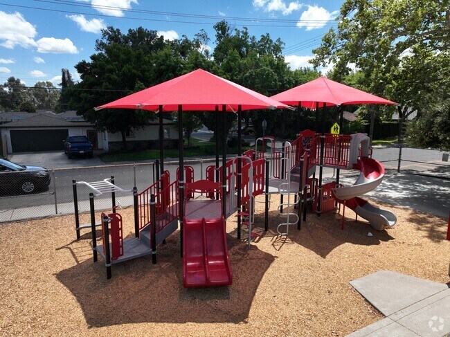 Children love the all-weather playground in Aurora, CA.