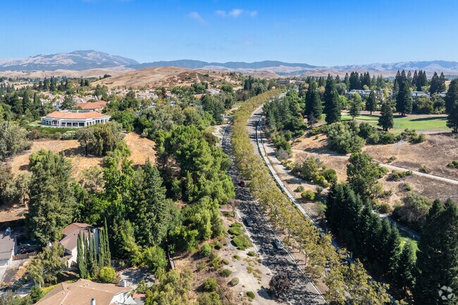 Bollinger Canyon Road winds beautifully through the serene Bishop Ranch neighborhood.
