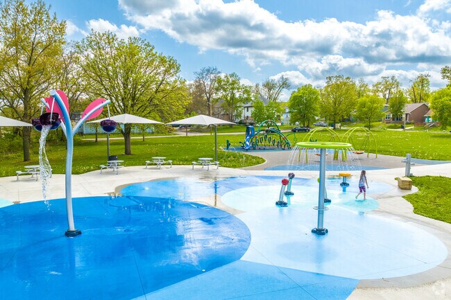 Bates Park's sprayground is a great way for River Bend kids to cool off during the summer months