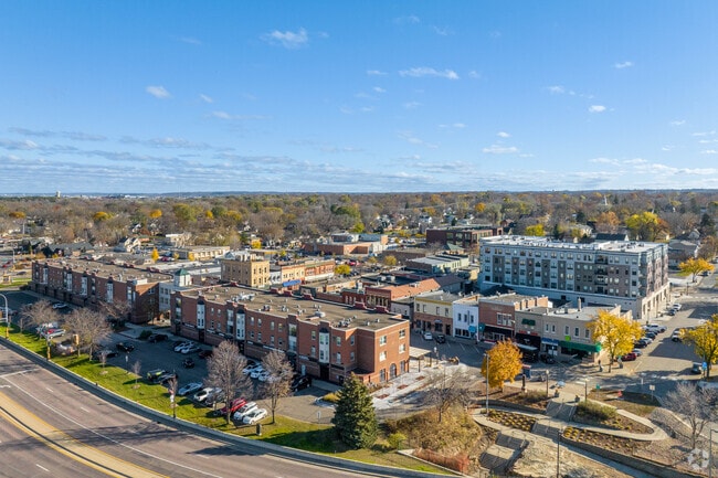 An overview of the historic downtown of Shakopee.