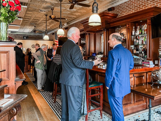 Fitzgerald's has a bustling bar area in Glen Ridge, NJ.