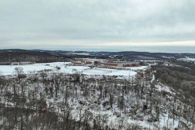 Aerial of Armstrong Junior/Senior High School.