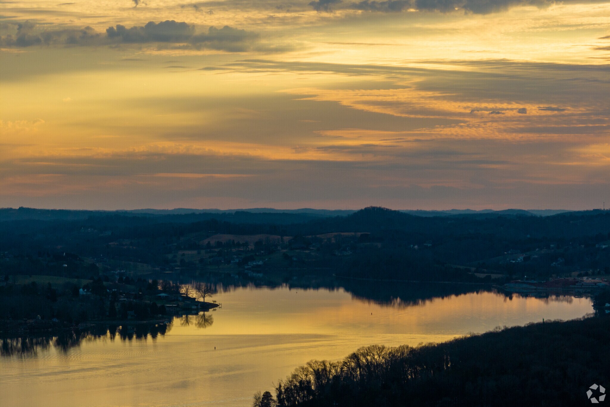 Fort Loudon Lake Sunset is beautiful during the summer time in Knoxville, TN.