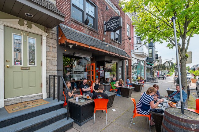 Dine outside near West Wyomissing at Chatty Monks Brewing in West Reading.