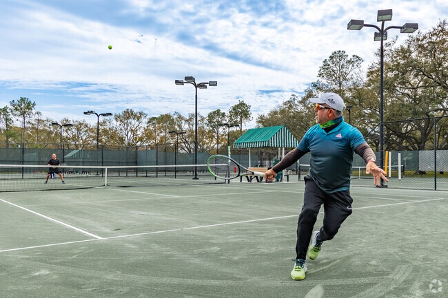 On Davis Islands, the Sandra Freedman Tennis Complex has plenty of courts for a game.