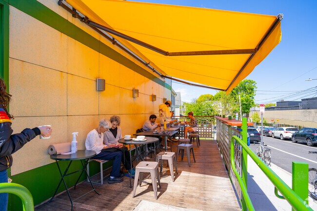 Enjoy your food and drink from Sofra on their covered deck in Strawberry Hill.