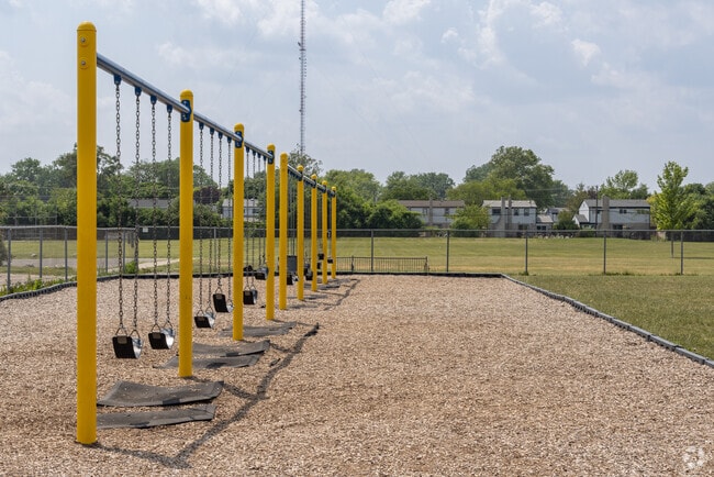 Norup International School's playground swingset in Oak Park.