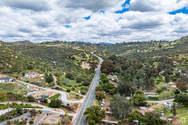 A view from above Crest shows spacious lots and vast nature.