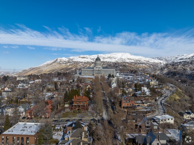Capitol building and surrounding areas.