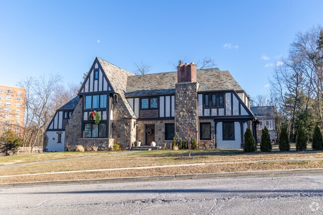 Large tudor homes in Lawrence Park are set on large lots overlooking the town.