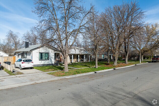 Tree-lined streets run through the Downtown Provo neighborhood.