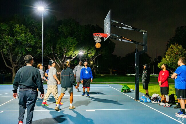 Rancho Fontana locals enjoy pickup basketball games at Koehler Park.