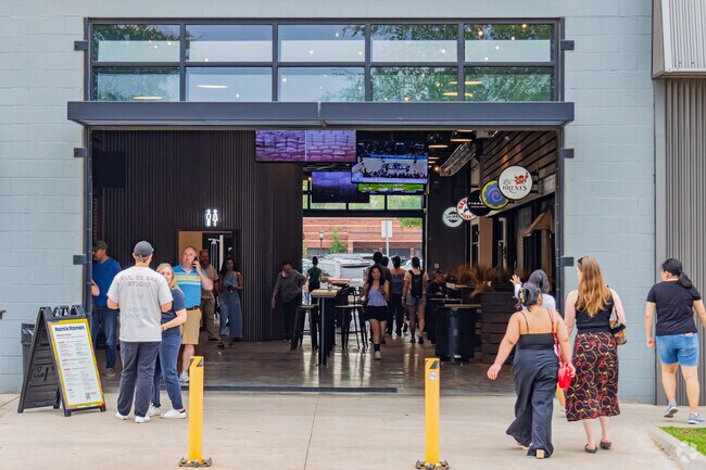 Edmond Railyard near Timber Ridge is a sprawling food hall with diverse dining options.
