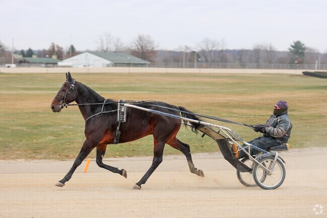 Harness racing happens year round at the Delaware Fairgrounds track.
