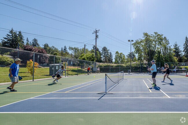 Whether looking to play tennis or pickleball these courts have you covered in Manette.