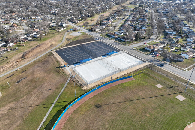 Highland Middle School has tennis and pickle ball courts.