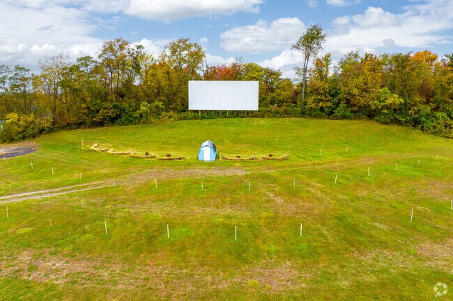 Visitors can catch the latest movies at Brownsville Drive-In near Luzerne Township.