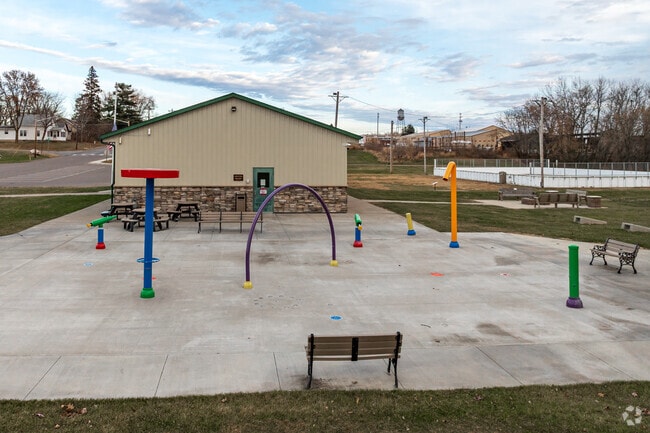 Summer splash time at Rec Park in Milaca — the splash pad makes every hot day a win.