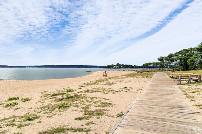 Oakland Beach has a boardwalk where walking and watching the waves is part of beach life.