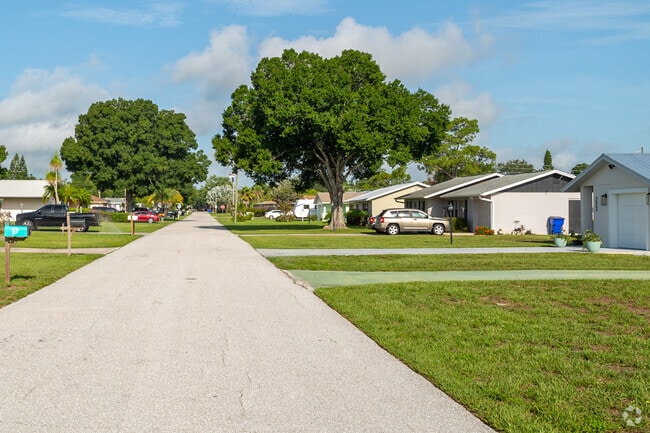 Sebring Hills streets are quaint and quiet with mature trees and landscaping.