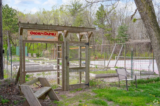 Residents of Ogden Dunes plant their favorite fruits and vegetables in the community garden.