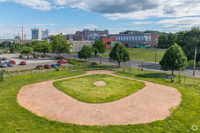 Riverfront Park in Downtown Bridgeport is perfect for baseball.