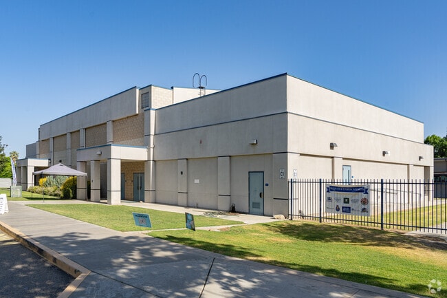 A large multi-purpose building serves the students of Sequoia Union Elementary.