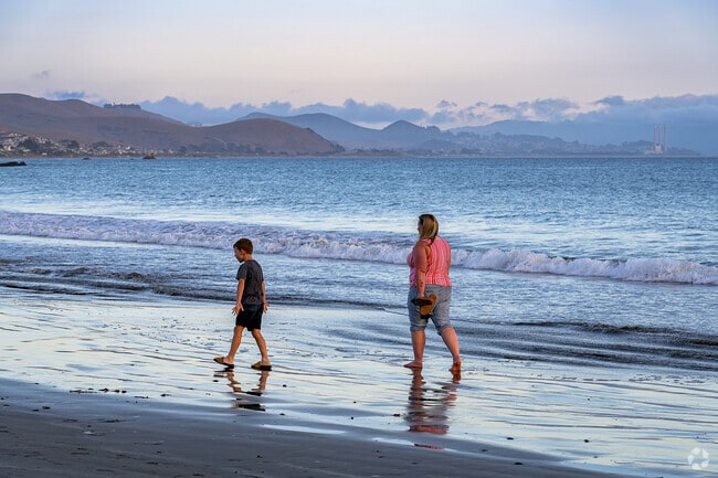 Enjoy a long walk on the beach at Cayucos State Beach.