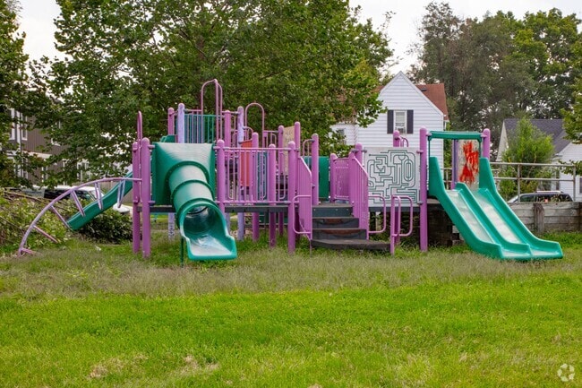 Kids love the playground at McCarty Triangle Park in West Indianapolis.