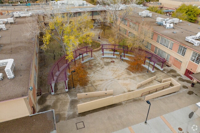 The courtyard amphitheater at Valley High School.