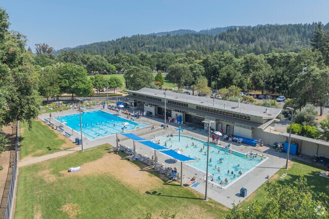 Calistoga summers are hot, and kids love to cool off at the Logvy Community Park swimming pool.