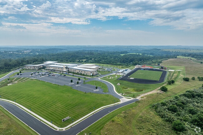 Harrison Central Junior/Senior High School is situated on a beautiful campus.