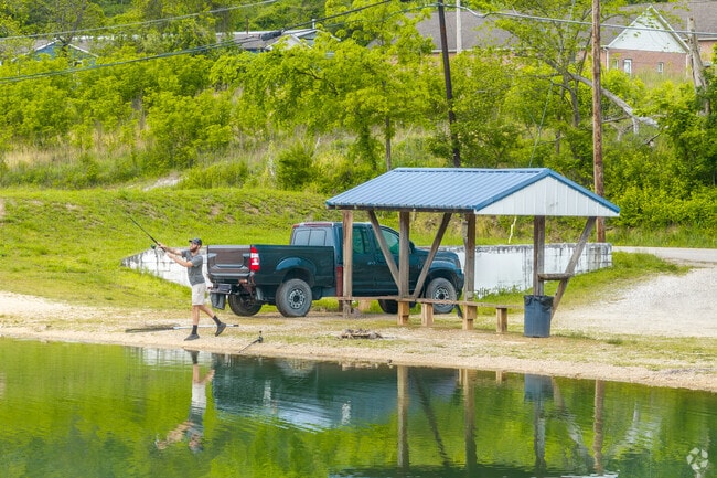 Fishing and fresh air await at Sky Lake, located just outside of Corryville in Chesapeake.