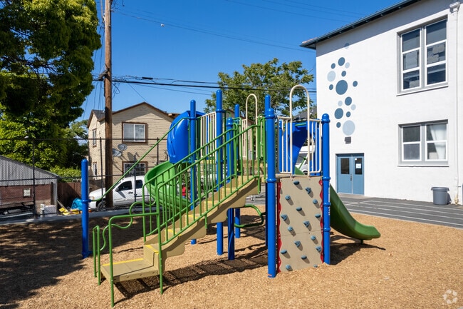Children enjoy the Lincoln Elementary playground during recess.