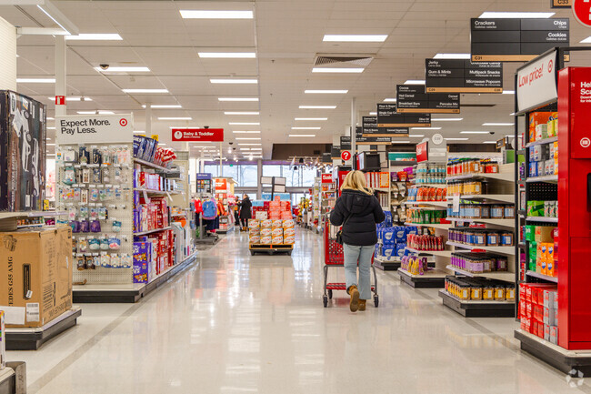 Edgebrook residents can shop for essentials at retail stores like Target.