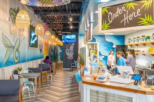 Enjoy a fresh fruit smoothie bowl The Playa Bowl in the Beechwood shopping center.